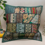 Dark Green Cushion Cover Set of 2 (16 x 16 inches) - Image 2