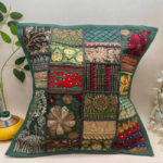 Dark Green Cushion Cover Set of 2 (16 x 16 inches) - Image 3