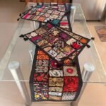 Black Table Runner and 4 Mats Set - Image 2