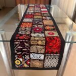 Black Table Runner and 4 Mats Set - Image 3