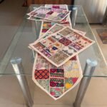 Ivory V shape Table Runner and 4 Mats Set - Image 2