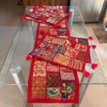 Red Table Runner and 4 Mats Set - Image 2