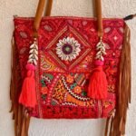 Tote Red Patola Pathik Banjara Bag - Image 3