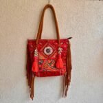 Tote Red Patola Pathik Banjara Bag - Image 4