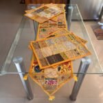 Yellow V shape Table Runner and 4 Mats Set - Image 2
