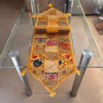 Yellow V shape Table Runner and 4 Mats Set - Image 5