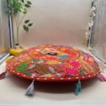 Khambadiya Baadal Baithak Round Cushion Cover 22 x 22 Inch - Image 2