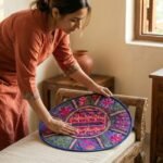Blue Round Table Mat - Image 4