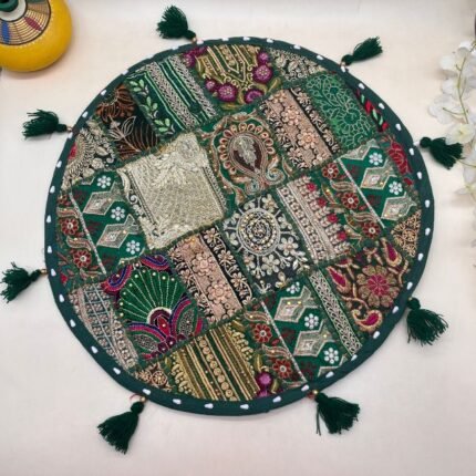 Dark Green Round Table Mat