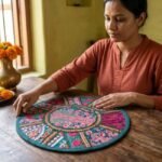 Dark Green Round Table Mat - Image 4