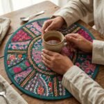 Dark Green Round Table Mat - Image 3
