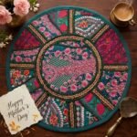 Dark Green Round Table Mat