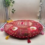 Khambadiya Gul Golak Round Cushion Cover 22 x 22 Inch - Image 2