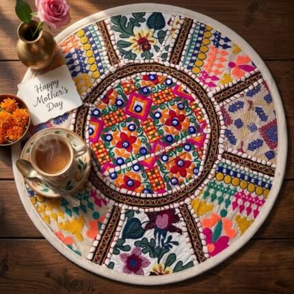 Ivory Round Table Mat