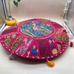 Khambadiya Katha Kalachakra Round Cushion Cover 22 x 22 Inch - Image 2