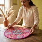 Magenta Round Table Mat - Image 4