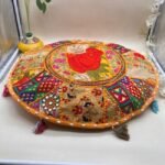 Khambadiya Mandala Mood Round Cushion Cover 22 x 22 Inch - Image 2