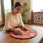 Red Round Table Mat - Image 3