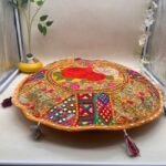 Khambadiya Surya Saaj Round Cushion Cover 22 x 22 Inch - Image 2