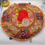 Khambadiya Surya Saaj Round Cushion Cover 22 x 22 Inch