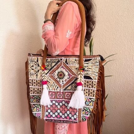 Tote White Banjara Bag