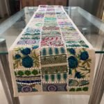 Ivory Green Table Runner and 6 Mats Set - Image 4