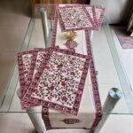 Gulabi Belvatika 7-Piece Dining Table Set (Table Runner and 6 Mats) - Image 2
