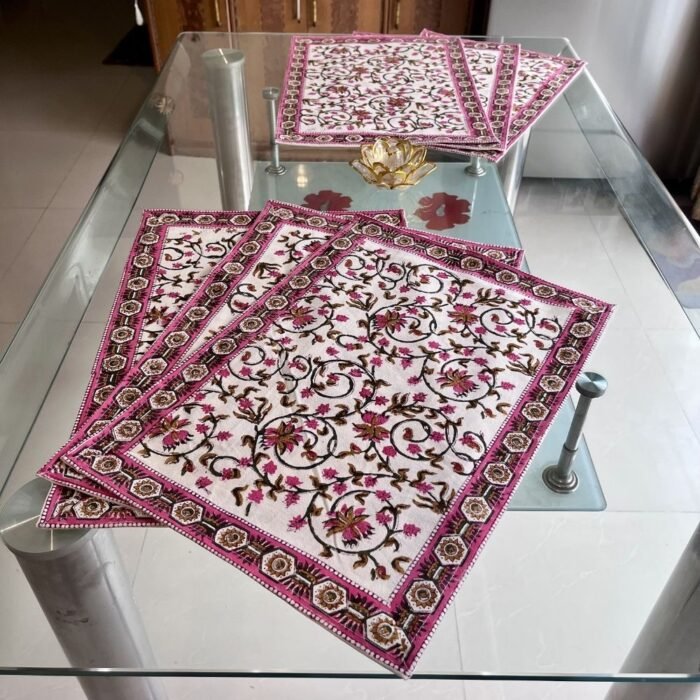 Gulabi Belvatika Dining Placemats (Set of 6) - Image 2