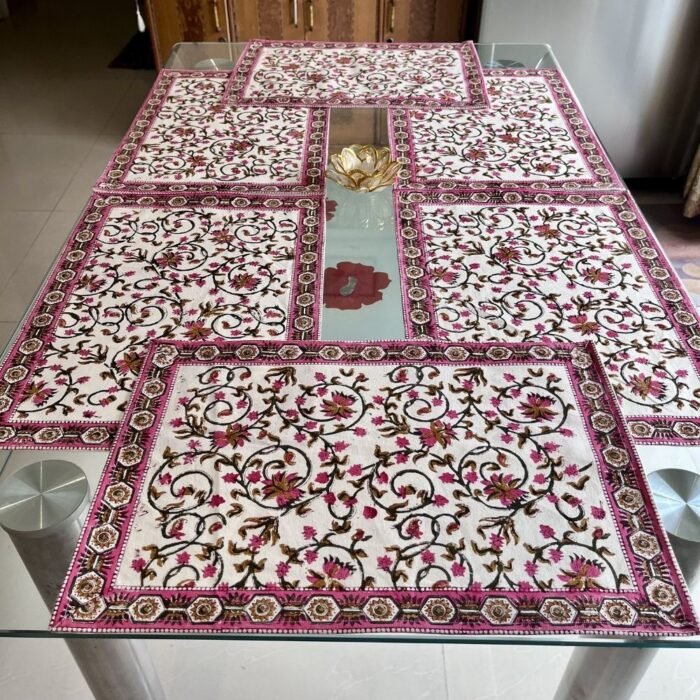 Gulabi Belvatika Dining Placemats (Set of 6) - Image 3