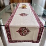 Gulabi Belvatika Table Runner – Pink Vine - Image 2