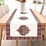 Gulabi Belvatika Table Runner – Pink Vine - Image 2