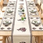 Gulnaar Paisley Dining Collection (Table Runner and 6 Mats) - Image 2