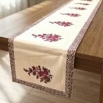 Gulnaar Paisley Heritage Hand Block Printed Cotton Table Runner - Image 3