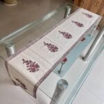 Gulnaar Paisley Heritage Hand Block Printed Cotton Table Runner - Image 4