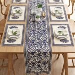 Indigo Viraasat 7-Piece Dining Table Set (Table Runner and 6 Mats) - Image 4