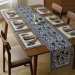 Indigo Viraasat 7-Piece Dining Table Set (Table Runner and 6 Mats) - Image 3