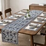 Indigo Viraasat 7-Piece Dining Table Set (Table Runner and 6 Mats) - Image 2