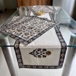 Neel Aangan Jaal 7-Piece Dining Table Set (Table Runner and 6 Mats) - Image 2