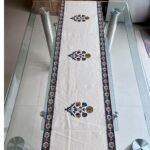 Neel Aangan Hand Block Printed Cotton Table Runner - Image 3
