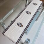 Neel Aangan Hand Block Printed Cotton Table Runner