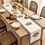 Neel Aangan Hand Block Printed Cotton Table Runner