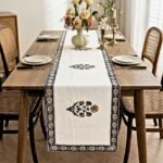 Neel Aangan Hand Block Printed Cotton Table Runner - Image 2