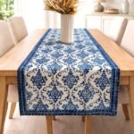 Neel Darbar Buti Hand Block Printed Cotton Table Runner - Image 5