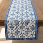 Neel Darbar Buti Hand Block Printed Cotton Table Runner - Image 4