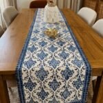 Neel Darbar Buti Hand Block Printed Cotton Table Runner - Image 3