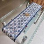 Neel Darbar Buti Hand Block Printed Cotton Table Runner - Image 2