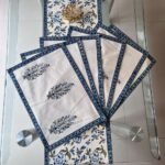 Neelkamal Vatika Dining Set (Table Runner and 6 Mats)