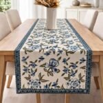 Neelkamal Vatika Hand Block Printed Cotton Table Runner - Image 2