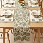 Panna Gulistan 7-Piece Dining Table Set (Table Runner and 6 Mats) - Image 2
