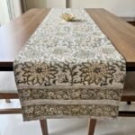 Panna Gulistan Hand Block Printed Cotton Table Runner - Image 6